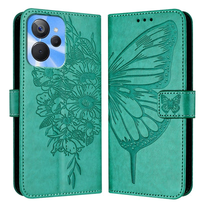 Embossed Butterfly Leather Phone Case, For Realme 10T 5G / 10s 5G / 9i 5G India, For Realme C30 4G/C30s/Narzo 50i Prime, For Realme GT Neo 3T, For Realme V23 / Narzo 50 5G, For Realme C20 / C11 2021 / C21, For Realme C21Y, For Realme C17 / 7i