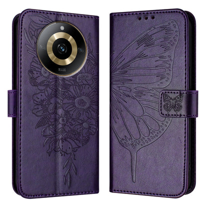 Embossed Butterfly Leather Phone Case, For Realme 12 5G Global, For Realme Note 50 4G Global / C51 4G, For Realme 12 Pro 5G / 12 Pro+ 5G Global, For Realme C67 4G Global, For Realme C67 5G India/Narzo 60x Global, For Realme 11 4G Global                ...