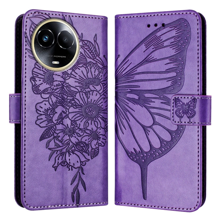Embossed Butterfly Leather Phone Case, For Realme 12 5G Global, For Realme Note 50 4G Global / C51 4G, For Realme 12 Pro 5G / 12 Pro+ 5G Global, For Realme C67 4G Global, For Realme C67 5G India/Narzo 60x Global, For Realme 11 4G Global                ...