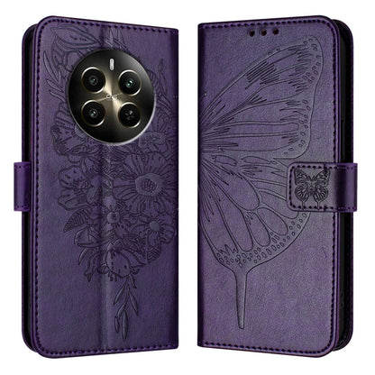 Embossed Butterfly Leather Phone Case, For Realme C71 4G Global, For Realme Neo7 Turbo 5G, For Realme V70 / 14x Global / C75 5G, For Realme Narzo 80 Pro / 14 Pro 5G India, For Realme 14 5G Global / P3 5G India, For Realme 14 Pro+, For Realme 14 Pro    ...