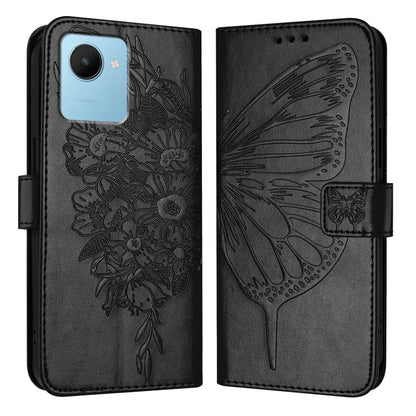 Embossed Butterfly Leather Phone Case, For Realme 10T 5G / 10s 5G / 9i 5G India, For Realme C30 4G/C30s/Narzo 50i Prime, For Realme GT Neo 3T, For Realme V23 / Narzo 50 5G, For Realme C20 / C11 2021 / C21, For Realme C21Y, For Realme C17 / 7i