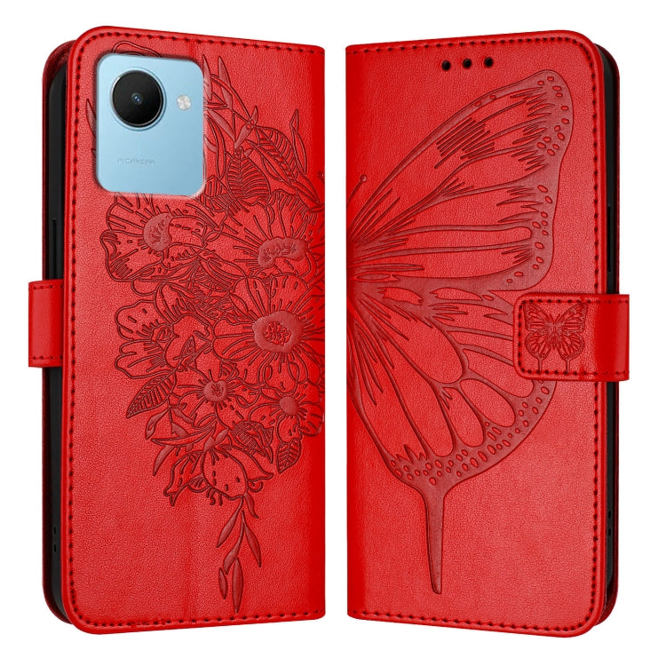 Embossed Butterfly Leather Phone Case, For Realme 10T 5G / 10s 5G / 9i 5G India, For Realme C30 4G/C30s/Narzo 50i Prime, For Realme GT Neo 3T, For Realme V23 / Narzo 50 5G, For Realme C20 / C11 2021 / C21, For Realme C21Y, For Realme C17 / 7i