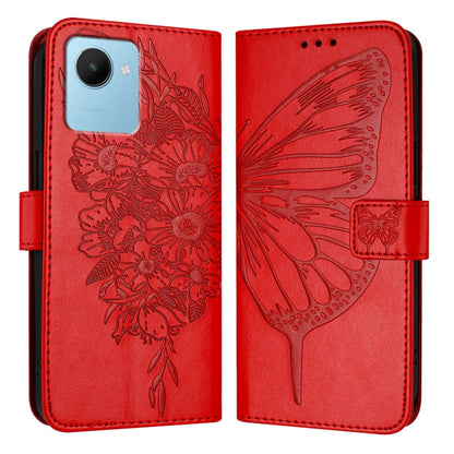 Embossed Butterfly Leather Phone Case, For Realme 10T 5G / 10s 5G / 9i 5G India, For Realme C30 4G/C30s/Narzo 50i Prime, For Realme GT Neo 3T, For Realme V23 / Narzo 50 5G, For Realme C20 / C11 2021 / C21, For Realme C21Y, For Realme C17 / 7i