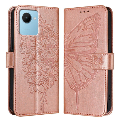 Embossed Butterfly Leather Phone Case, For Realme 10T 5G / 10s 5G / 9i 5G India, For Realme C30 4G/C30s/Narzo 50i Prime, For Realme GT Neo 3T, For Realme V23 / Narzo 50 5G, For Realme C20 / C11 2021 / C21, For Realme C21Y, For Realme C17 / 7i