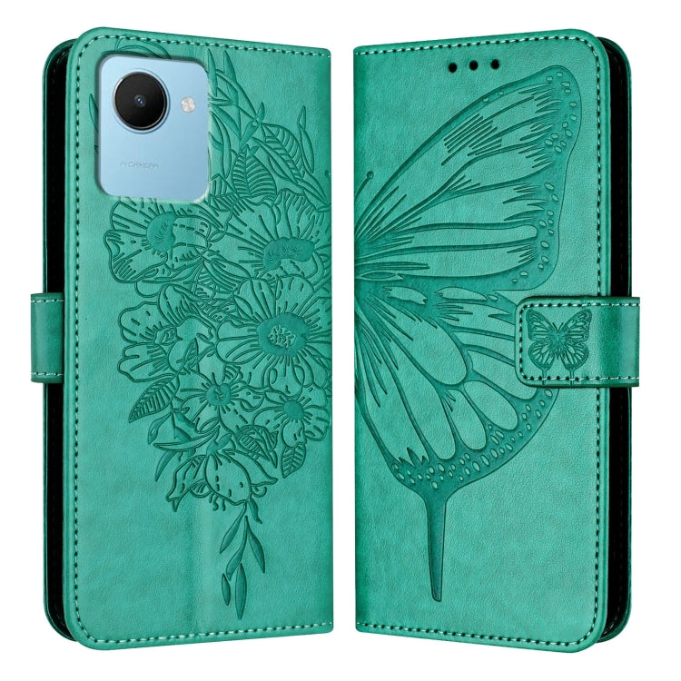 Embossed Butterfly Leather Phone Case, For Realme 10T 5G / 10s 5G / 9i 5G India, For Realme C30 4G/C30s/Narzo 50i Prime, For Realme GT Neo 3T, For Realme V23 / Narzo 50 5G, For Realme C20 / C11 2021 / C21, For Realme C21Y, For Realme C17 / 7i