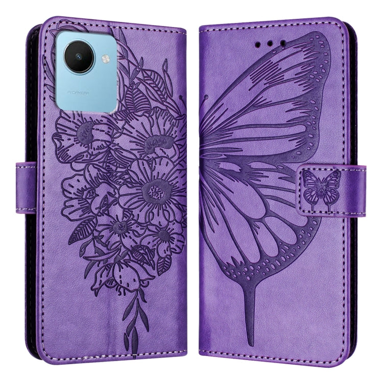 Embossed Butterfly Leather Phone Case, For Realme 10T 5G / 10s 5G / 9i 5G India, For Realme C30 4G/C30s/Narzo 50i Prime, For Realme GT Neo 3T, For Realme V23 / Narzo 50 5G, For Realme C20 / C11 2021 / C21, For Realme C21Y, For Realme C17 / 7i