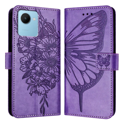 Embossed Butterfly Leather Phone Case, For Realme 10T 5G / 10s 5G / 9i 5G India, For Realme C30 4G/C30s/Narzo 50i Prime, For Realme GT Neo 3T, For Realme V23 / Narzo 50 5G, For Realme C20 / C11 2021 / C21, For Realme C21Y, For Realme C17 / 7i