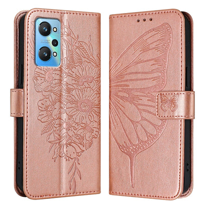 Embossed Butterfly Leather Phone Case, For Realme 10T 5G / 10s 5G / 9i 5G India, For Realme C30 4G/C30s/Narzo 50i Prime, For Realme GT Neo 3T, For Realme V23 / Narzo 50 5G, For Realme C20 / C11 2021 / C21, For Realme C21Y, For Realme C17 / 7i