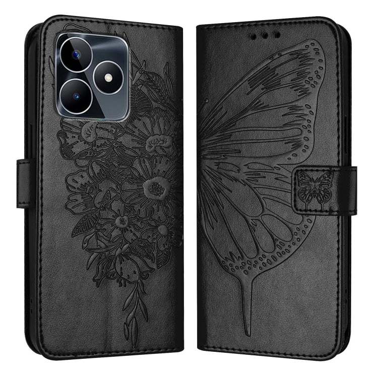 Embossed Butterfly Leather Phone Case, For Realme 12 5G Global, For Realme Note 50 4G Global / C51 4G, For Realme 12 Pro 5G / 12 Pro+ 5G Global, For Realme C67 4G Global, For Realme C67 5G India/Narzo 60x Global, For Realme 11 4G Global                ...