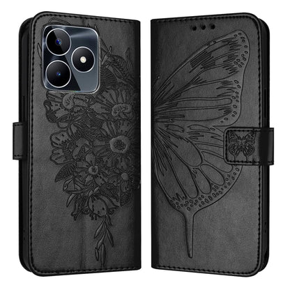 Embossed Butterfly Leather Phone Case, For Realme 12 5G Global, For Realme Note 50 4G Global / C51 4G, For Realme 12 Pro 5G / 12 Pro+ 5G Global, For Realme C67 4G Global, For Realme C67 5G India/Narzo 60x Global, For Realme 11 4G Global                ...