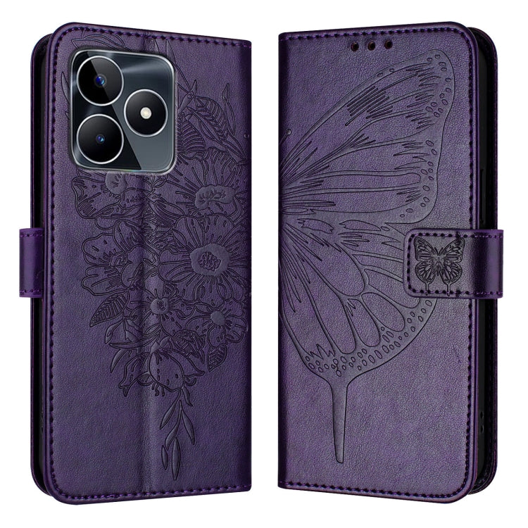 Embossed Butterfly Leather Phone Case, For Realme 12 5G Global, For Realme Note 50 4G Global / C51 4G, For Realme 12 Pro 5G / 12 Pro+ 5G Global, For Realme C67 4G Global, For Realme C67 5G India/Narzo 60x Global, For Realme 11 4G Global                ...
