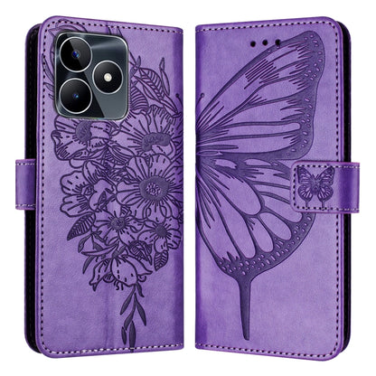 Embossed Butterfly Leather Phone Case, For Realme 12 5G Global, For Realme Note 50 4G Global / C51 4G, For Realme 12 Pro 5G / 12 Pro+ 5G Global, For Realme C67 4G Global, For Realme C67 5G India/Narzo 60x Global, For Realme 11 4G Global                ...