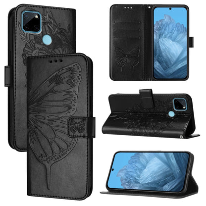 Embossed Butterfly Leather Phone Case, For Realme 10T 5G / 10s 5G / 9i 5G India, For Realme C30 4G/C30s/Narzo 50i Prime, For Realme GT Neo 3T, For Realme V23 / Narzo 50 5G, For Realme C20 / C11 2021 / C21, For Realme C21Y, For Realme C17 / 7i