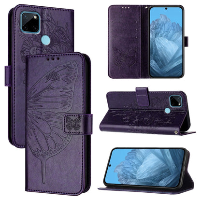 Embossed Butterfly Leather Phone Case, For Realme 10T 5G / 10s 5G / 9i 5G India, For Realme C30 4G/C30s/Narzo 50i Prime, For Realme GT Neo 3T, For Realme V23 / Narzo 50 5G, For Realme C20 / C11 2021 / C21, For Realme C21Y, For Realme C17 / 7i
