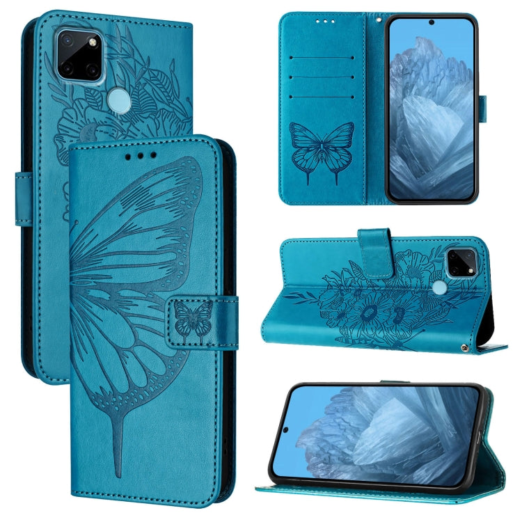 Embossed Butterfly Leather Phone Case, For Realme 10T 5G / 10s 5G / 9i 5G India, For Realme C30 4G/C30s/Narzo 50i Prime, For Realme GT Neo 3T, For Realme V23 / Narzo 50 5G, For Realme C20 / C11 2021 / C21, For Realme C21Y, For Realme C17 / 7i