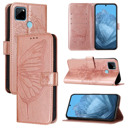 Embossed Butterfly Leather Phone Case, For Realme 10T 5G / 10s 5G / 9i 5G India, For Realme C30 4G/C30s/Narzo 50i Prime, For Realme GT Neo 3T, For Realme V23 / Narzo 50 5G, For Realme C20 / C11 2021 / C21, For Realme C21Y, For Realme C17 / 7i