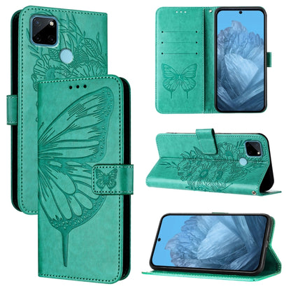 Embossed Butterfly Leather Phone Case, For Realme 10T 5G / 10s 5G / 9i 5G India, For Realme C30 4G/C30s/Narzo 50i Prime, For Realme GT Neo 3T, For Realme V23 / Narzo 50 5G, For Realme C20 / C11 2021 / C21, For Realme C21Y, For Realme C17 / 7i
