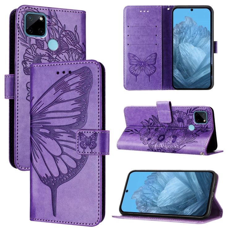 Embossed Butterfly Leather Phone Case, For Realme 10T 5G / 10s 5G / 9i 5G India, For Realme C30 4G/C30s/Narzo 50i Prime, For Realme GT Neo 3T, For Realme V23 / Narzo 50 5G, For Realme C20 / C11 2021 / C21, For Realme C21Y, For Realme C17 / 7i