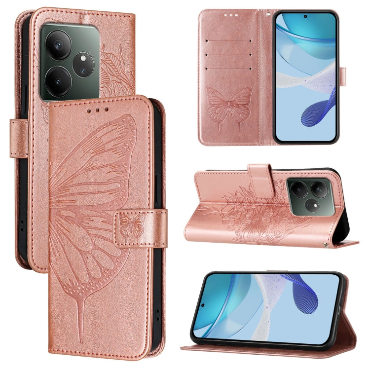 Embossed Butterfly Leather Phone Case, For Realme C71 4G Global, For Realme Neo7 Turbo 5G, For Realme V70 / 14x Global / C75 5G, For Realme Narzo 80 Pro / 14 Pro 5G India, For Realme 14 5G Global / P3 5G India, For Realme 14 Pro+, For Realme 14 Pro    ...
