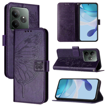 Embossed Butterfly Leather Phone Case, For Realme C71 4G Global, For Realme Neo7 Turbo 5G, For Realme V70 / 14x Global / C75 5G, For Realme Narzo 80 Pro / 14 Pro 5G India, For Realme 14 5G Global / P3 5G India, For Realme 14 Pro+, For Realme 14 Pro    ...