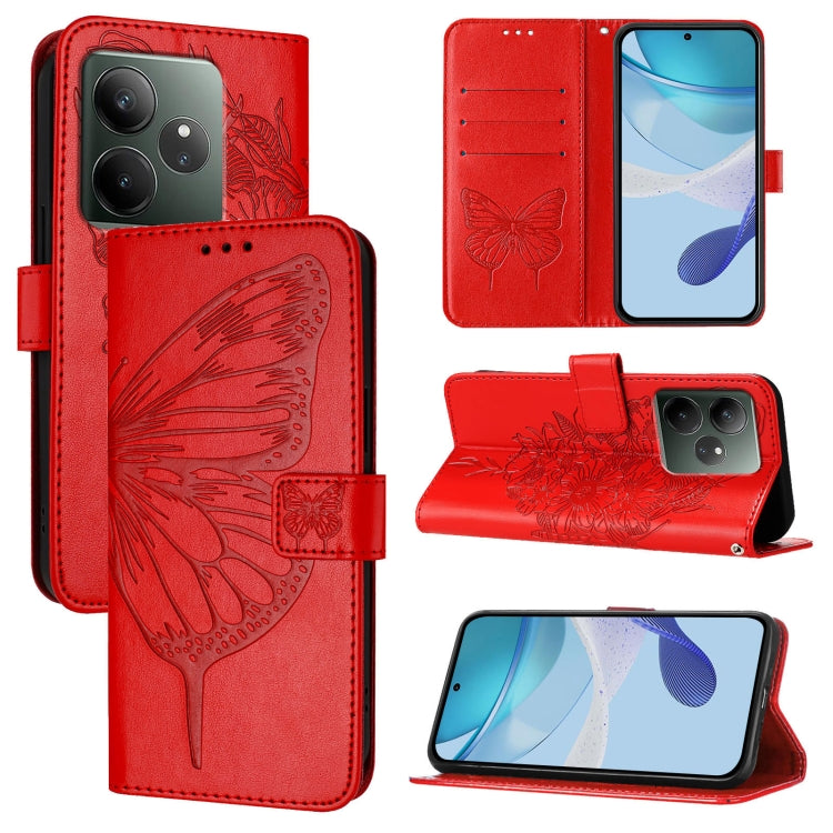 Embossed Butterfly Leather Phone Case, For Realme C71 4G Global, For Realme Neo7 Turbo 5G, For Realme V70 / 14x Global / C75 5G, For Realme Narzo 80 Pro / 14 Pro 5G India, For Realme 14 5G Global / P3 5G India, For Realme 14 Pro+, For Realme 14 Pro    ...