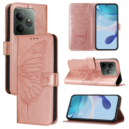Embossed Butterfly Leather Phone Case, For Realme C71 4G Global, For Realme Neo7 Turbo 5G, For Realme V70 / 14x Global / C75 5G, For Realme Narzo 80 Pro / 14 Pro 5G India, For Realme 14 5G Global / P3 5G India, For Realme 14 Pro+, For Realme 14 Pro    ...