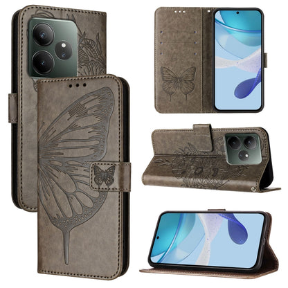 Embossed Butterfly Leather Phone Case, For Realme C71 4G Global, For Realme Neo7 Turbo 5G, For Realme V70 / 14x Global / C75 5G, For Realme Narzo 80 Pro / 14 Pro 5G India, For Realme 14 5G Global / P3 5G India, For Realme 14 Pro+, For Realme 14 Pro    ...