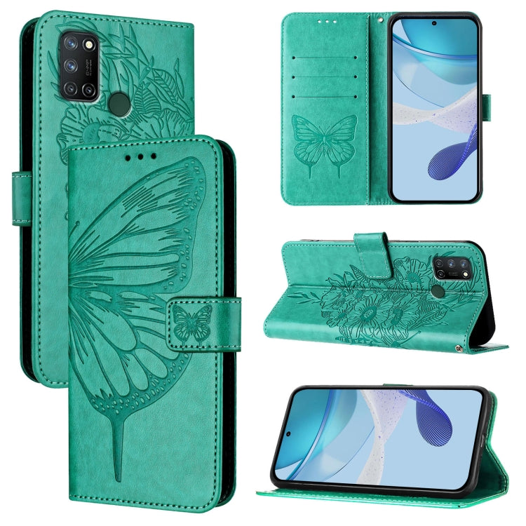 Embossed Butterfly Leather Phone Case, For Realme 10T 5G / 10s 5G / 9i 5G India, For Realme C30 4G/C30s/Narzo 50i Prime, For Realme GT Neo 3T, For Realme V23 / Narzo 50 5G, For Realme C20 / C11 2021 / C21, For Realme C21Y, For Realme C17 / 7i