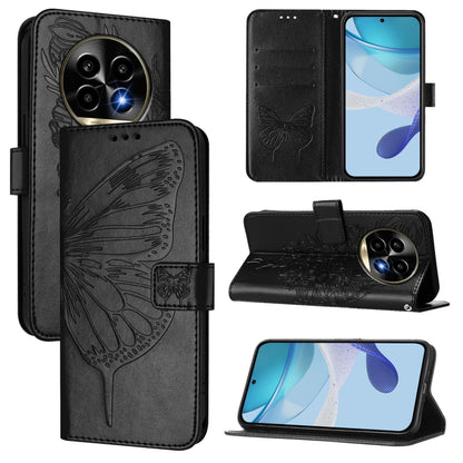 Embossed Butterfly Leather Phone Case, For Realme C71 4G Global, For Realme Neo7 Turbo 5G, For Realme V70 / 14x Global / C75 5G, For Realme Narzo 80 Pro / 14 Pro 5G India, For Realme 14 5G Global / P3 5G India, For Realme 14 Pro+, For Realme 14 Pro    ...