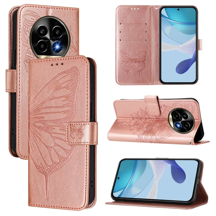 Embossed Butterfly Leather Phone Case, For Realme C71 4G Global, For Realme Neo7 Turbo 5G, For Realme V70 / 14x Global / C75 5G, For Realme Narzo 80 Pro / 14 Pro 5G India, For Realme 14 5G Global / P3 5G India, For Realme 14 Pro+, For Realme 14 Pro    ...