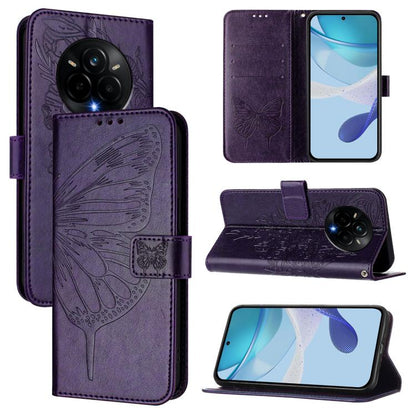 Embossed Butterfly Leather Phone Case, For Realme C71 4G Global, For Realme Neo7 Turbo 5G, For Realme V70 / 14x Global / C75 5G, For Realme Narzo 80 Pro / 14 Pro 5G India, For Realme 14 5G Global / P3 5G India, For Realme 14 Pro+, For Realme 14 Pro    ...
