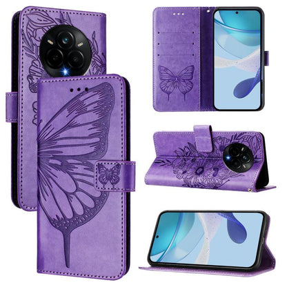 Embossed Butterfly Leather Phone Case, For Realme C71 4G Global, For Realme Neo7 Turbo 5G, For Realme V70 / 14x Global / C75 5G, For Realme Narzo 80 Pro / 14 Pro 5G India, For Realme 14 5G Global / P3 5G India, For Realme 14 Pro+, For Realme 14 Pro    ...