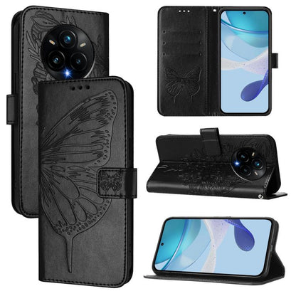 Embossed Butterfly Leather Phone Case, For Realme C71 4G Global, For Realme Neo7 Turbo 5G, For Realme V70 / 14x Global / C75 5G, For Realme Narzo 80 Pro / 14 Pro 5G India, For Realme 14 5G Global / P3 5G India, For Realme 14 Pro+, For Realme 14 Pro    ...
