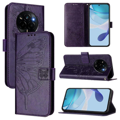 Embossed Butterfly Leather Phone Case, For Realme C71 4G Global, For Realme Neo7 Turbo 5G, For Realme V70 / 14x Global / C75 5G, For Realme Narzo 80 Pro / 14 Pro 5G India, For Realme 14 5G Global / P3 5G India, For Realme 14 Pro+, For Realme 14 Pro    ...