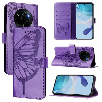 Embossed Butterfly Leather Phone Case, For Realme C71 4G Global, For Realme Neo7 Turbo 5G, For Realme V70 / 14x Global / C75 5G, For Realme Narzo 80 Pro / 14 Pro 5G India, For Realme 14 5G Global / P3 5G India, For Realme 14 Pro+, For Realme 14 Pro    ...