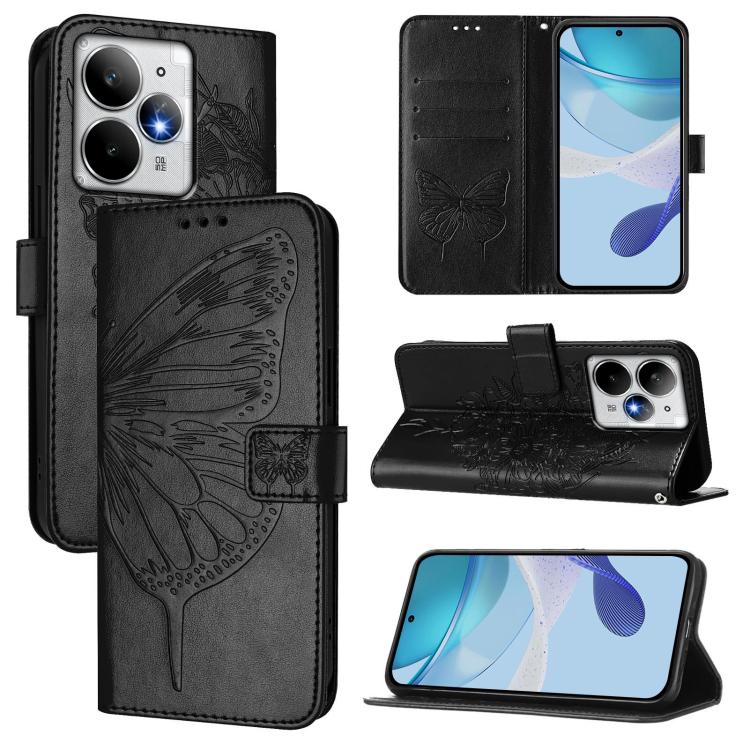 Embossed Butterfly Leather Phone Case, For Realme C71 4G Global, For Realme Neo7 Turbo 5G, For Realme V70 / 14x Global / C75 5G, For Realme Narzo 80 Pro / 14 Pro 5G India, For Realme 14 5G Global / P3 5G India, For Realme 14 Pro+, For Realme 14 Pro    ...