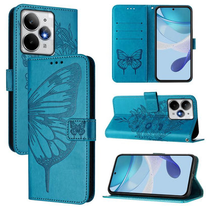 Embossed Butterfly Leather Phone Case, For Realme C71 4G Global, For Realme Neo7 Turbo 5G, For Realme V70 / 14x Global / C75 5G, For Realme Narzo 80 Pro / 14 Pro 5G India, For Realme 14 5G Global / P3 5G India, For Realme 14 Pro+, For Realme 14 Pro    ...