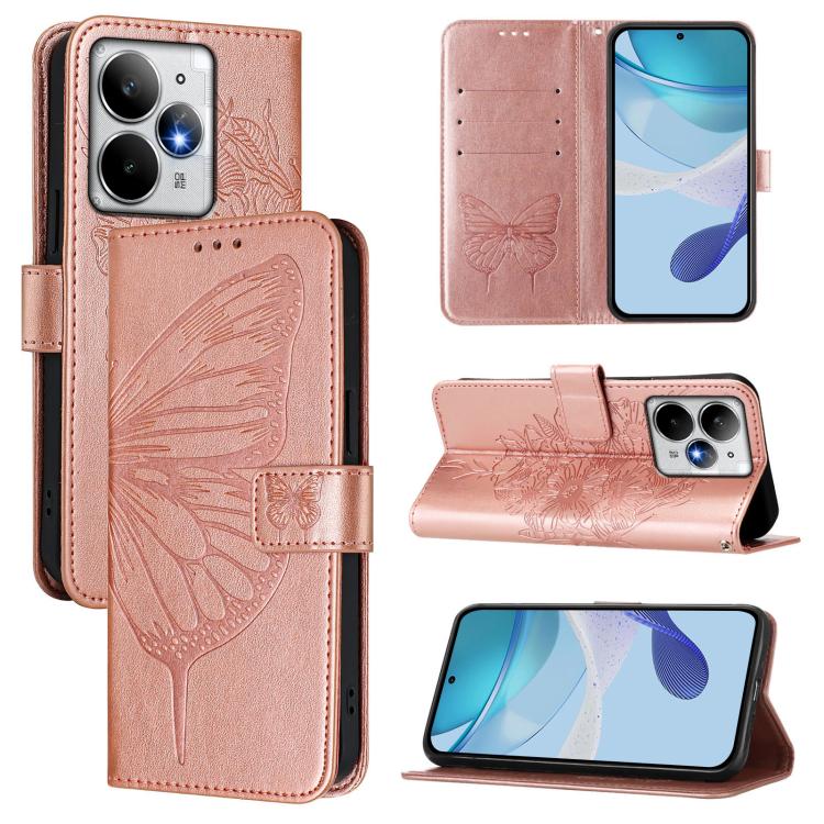 Embossed Butterfly Leather Phone Case, For Realme C71 4G Global, For Realme Neo7 Turbo 5G, For Realme V70 / 14x Global / C75 5G, For Realme Narzo 80 Pro / 14 Pro 5G India, For Realme 14 5G Global / P3 5G India, For Realme 14 Pro+, For Realme 14 Pro    ...