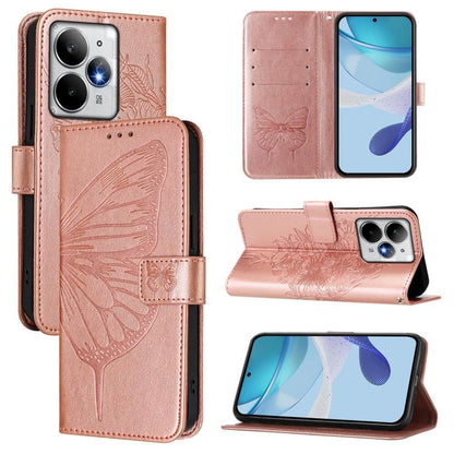 Embossed Butterfly Leather Phone Case, For Realme C71 4G Global, For Realme Neo7 Turbo 5G, For Realme V70 / 14x Global / C75 5G, For Realme Narzo 80 Pro / 14 Pro 5G India, For Realme 14 5G Global / P3 5G India, For Realme 14 Pro+, For Realme 14 Pro    ...