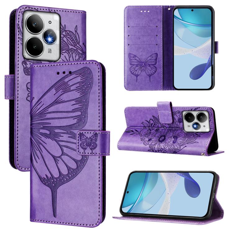 Embossed Butterfly Leather Phone Case, For Realme C71 4G Global, For Realme Neo7 Turbo 5G, For Realme V70 / 14x Global / C75 5G, For Realme Narzo 80 Pro / 14 Pro 5G India, For Realme 14 5G Global / P3 5G India, For Realme 14 Pro+, For Realme 14 Pro    ...