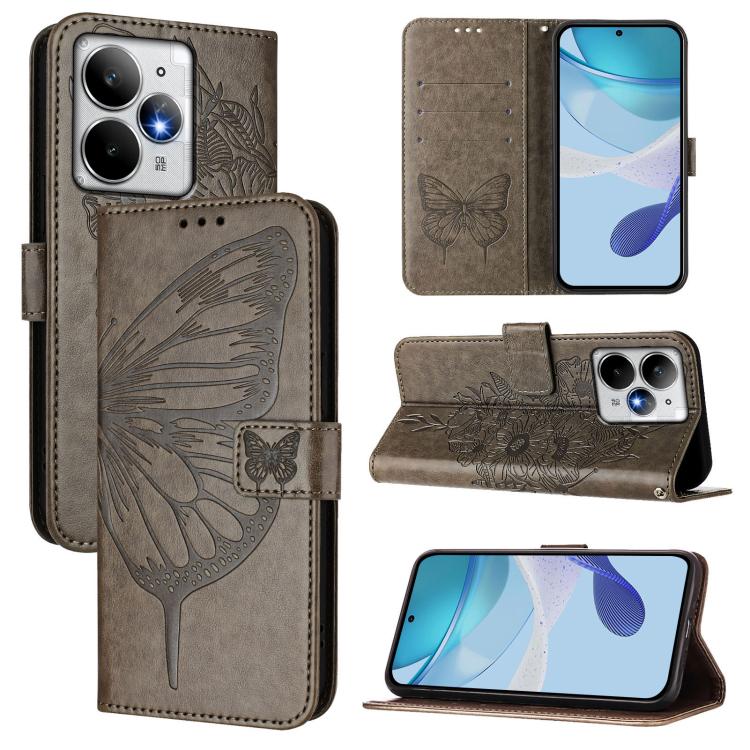Embossed Butterfly Leather Phone Case, For Realme C71 4G Global, For Realme Neo7 Turbo 5G, For Realme V70 / 14x Global / C75 5G, For Realme Narzo 80 Pro / 14 Pro 5G India, For Realme 14 5G Global / P3 5G India, For Realme 14 Pro+, For Realme 14 Pro    ...
