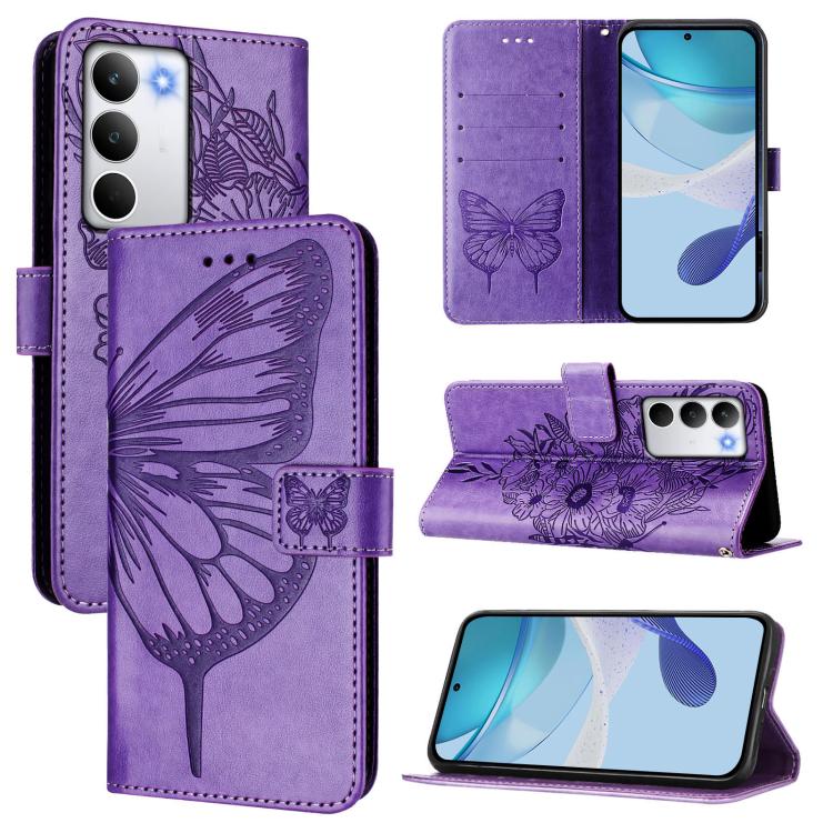 Embossed Butterfly Leather Phone Case, For Realme C71 4G Global, For Realme Neo7 Turbo 5G, For Realme V70 / 14x Global / C75 5G, For Realme Narzo 80 Pro / 14 Pro 5G India, For Realme 14 5G Global / P3 5G India, For Realme 14 Pro+, For Realme 14 Pro    ...