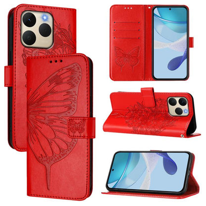 Embossed Butterfly Leather Phone Case, For Realme P4x 5G / OnePlus Nord CE6 Lite, For Realme 16T 5G Global, For Realme C100 5G / C85 5G Global, For Realme 16 Pro+ 5G Global, For Realme 16 Pro 5G Global, For Realme Note 70 4G / 70T 4G                   ...