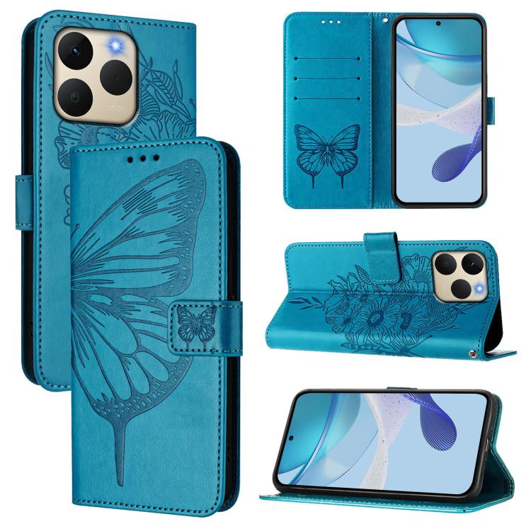 Embossed Butterfly Leather Phone Case, For Realme P4x 5G / OnePlus Nord CE6 Lite, For Realme 16T 5G Global, For Realme C100 5G / C85 5G Global, For Realme 16 Pro+ 5G Global, For Realme 16 Pro 5G Global, For Realme Note 70 4G / 70T 4G                   ...