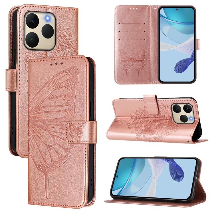 Embossed Butterfly Leather Phone Case, For Realme P4x 5G / OnePlus Nord CE6 Lite, For Realme 16T 5G Global, For Realme C100 5G / C85 5G Global, For Realme 16 Pro+ 5G Global, For Realme 16 Pro 5G Global, For Realme Note 70 4G / 70T 4G                   ...