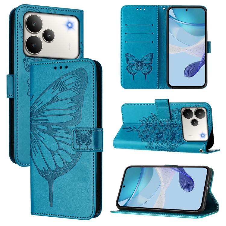 Embossed Butterfly Leather Phone Case, For Realme P4x 5G / OnePlus Nord CE6 Lite, For Realme 16T 5G Global, For Realme C100 5G / C85 5G Global, For Realme 16 Pro+ 5G Global, For Realme 16 Pro 5G Global, For Realme Note 70 4G / 70T 4G                   ...