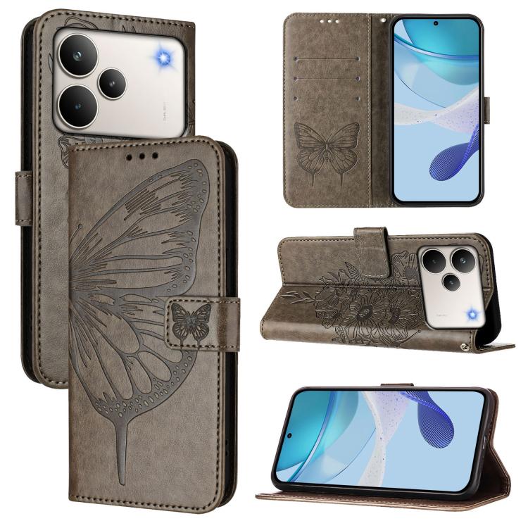 Embossed Butterfly Leather Phone Case, For Realme P4x 5G / OnePlus Nord CE6 Lite, For Realme 16T 5G Global, For Realme C100 5G / C85 5G Global, For Realme 16 Pro+ 5G Global, For Realme 16 Pro 5G Global, For Realme Note 70 4G / 70T 4G                   ...