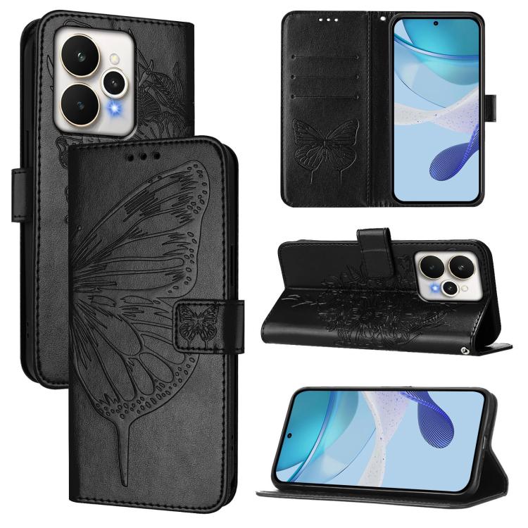 Embossed Butterfly Leather Phone Case, For Realme P4x 5G / OnePlus Nord CE6 Lite, For Realme 16T 5G Global, For Realme C100 5G / C85 5G Global, For Realme 16 Pro+ 5G Global, For Realme 16 Pro 5G Global, For Realme Note 70 4G / 70T 4G                   ...