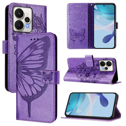 Embossed Butterfly Leather Phone Case, For Realme P4x 5G / OnePlus Nord CE6 Lite, For Realme 16T 5G Global, For Realme C100 5G / C85 5G Global, For Realme 16 Pro+ 5G Global, For Realme 16 Pro 5G Global, For Realme Note 70 4G / 70T 4G                   ...