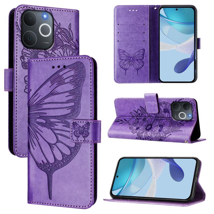 Embossed Butterfly Leather Phone Case, For Realme P4x 5G / OnePlus Nord CE6 Lite, For Realme 16T 5G Global, For Realme C100 5G / C85 5G Global, For Realme 16 Pro+ 5G Global, For Realme 16 Pro 5G Global, For Realme Note 70 4G / 70T 4G                   ...